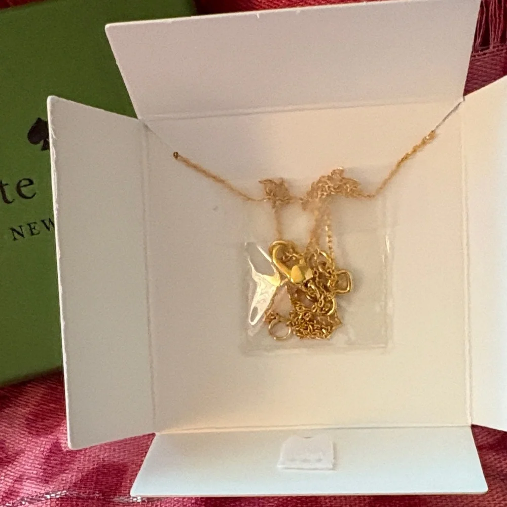 Kate Spade Gold and Cream Heart Necklace - Picture 4 of 6